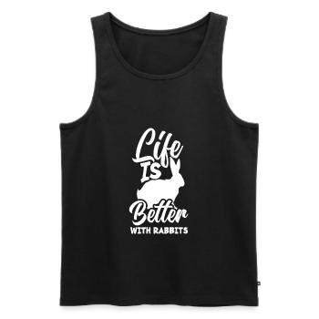 Rabbit Rabbit Pet Rabbit Mama Gift - Men's Premium Organic Tank Top - black - Front - AI Model Male 178 light (178cm)