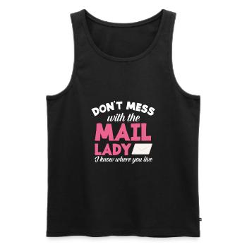 Lustige Briefzusteller Briefträger Post Geschenke - Männer Premium Bio Tank Top - Schwarz - Vorne - Michal (187cm)
