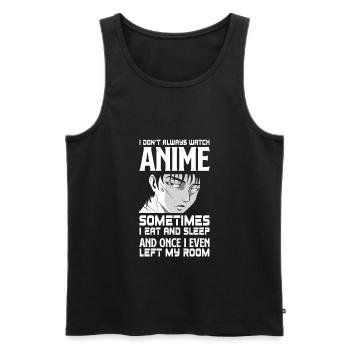 Funny Anime Gift - Men's Premium Organic Tank Top - black - Front - Michal (187cm)