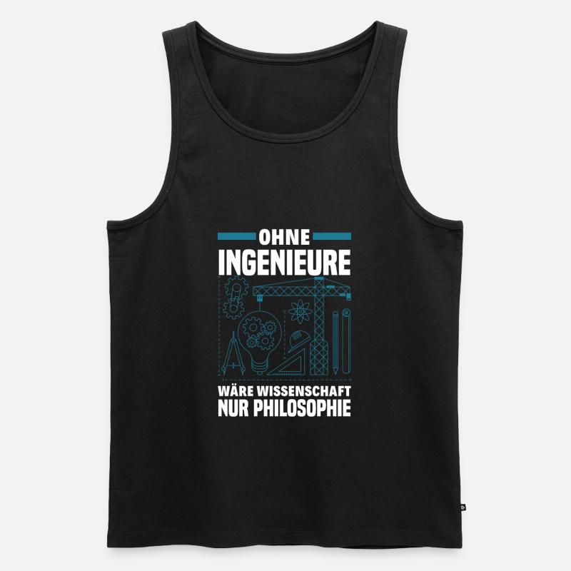 Lustiges Ingenieur Geschenke Geschenkidee - Männer Premium Bio Tank Top - Schwarz