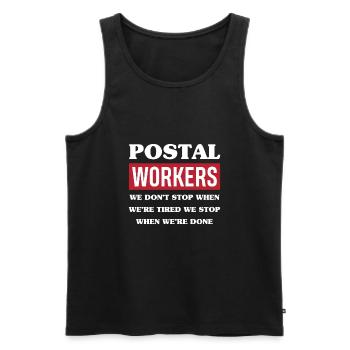 Lustige Briefzusteller Briefträger Post Geschenke - Männer Premium Bio Tank Top - Schwarz - Vorne - Michal (187cm)