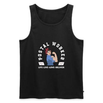 Lustige Briefzusteller Briefträger Post Geschenke - Männer Premium Bio Tank Top - Schwarz - Vorne - Michal (187cm)