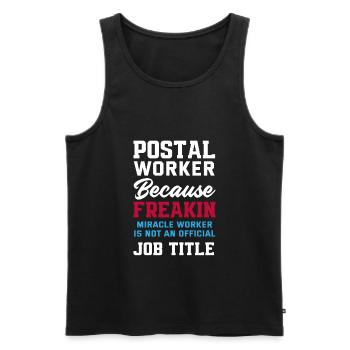 Lustige Briefzusteller Briefträger Post Geschenke - Männer Premium Bio Tank Top - Schwarz - Vorne - Michal (187cm)