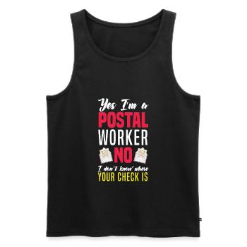 Lustige Briefzusteller Briefträger Post Geschenke - Männer Premium Bio Tank Top - Schwarz - Vorne - Michal (187cm)