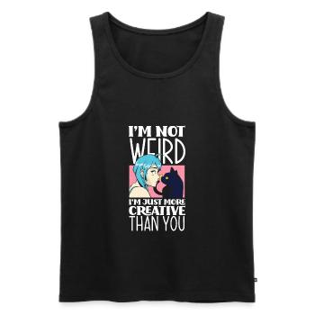 Funny Anime Gift - Men's Premium Organic Tank Top - black - Front - Michal (187cm)