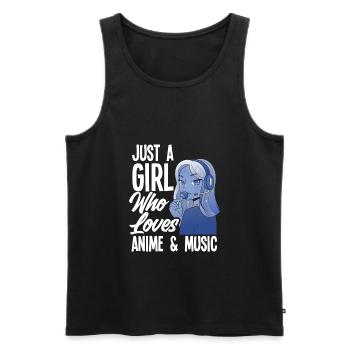 Funny Anime Gift - Men's Premium Organic Tank Top - black - Front - AI Model Male 178 light (178cm)