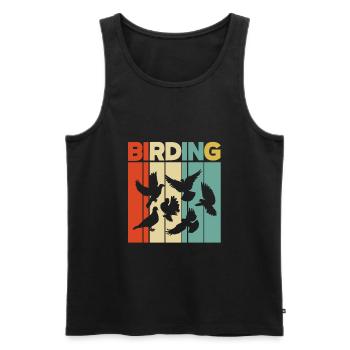 Vogel Liebhaber Vögel Vogelbeobachter Geschenk - Männer Premium Bio Tank Top - Schwarz - Vorne - Michal (187cm)