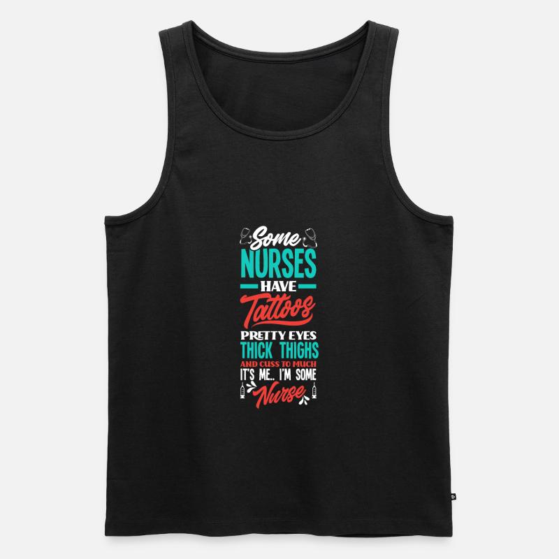 Krankenschwester Pfleger Krankenpfleger - Männer Premium Bio Tank Top - Schwarz
