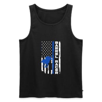 Lustige Pferderennen Pferderennen Geschenkidee - Männer Premium Bio Tank Top - Schwarz - Vorne - AI Model Male 178 light (178cm)