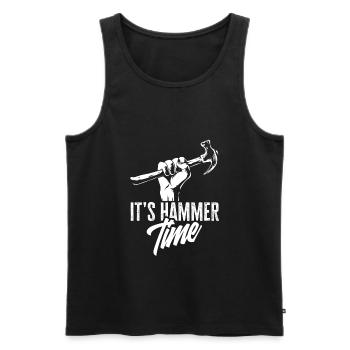 Lustige Holzarbeiter Tischler Schreiner Zimmermann - Männer Premium Bio Tank Top - Schwarz - Vorne - Michal (187cm)