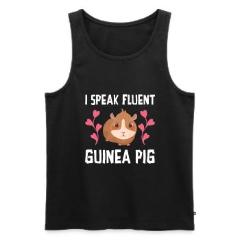 I Speak Fluent Guinea Pig Animal Lover Guinea Pig - Männer Premium Bio Tank Top - Schwarz - Vorne - Michal (187cm)