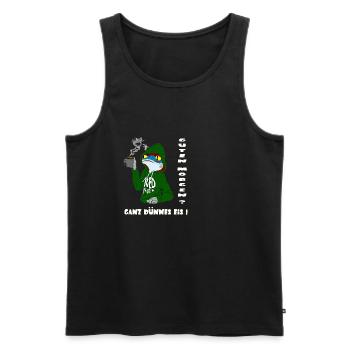 Very thin ice cream Morning grouch frog coffee - Men's Premium Organic Tank Top - black - Front - Michal (187cm)