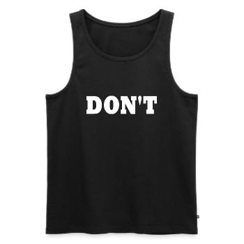 Don't - Débardeur bio Premium Homme - noir - Devant - AI Model Male 178 light (178cm)