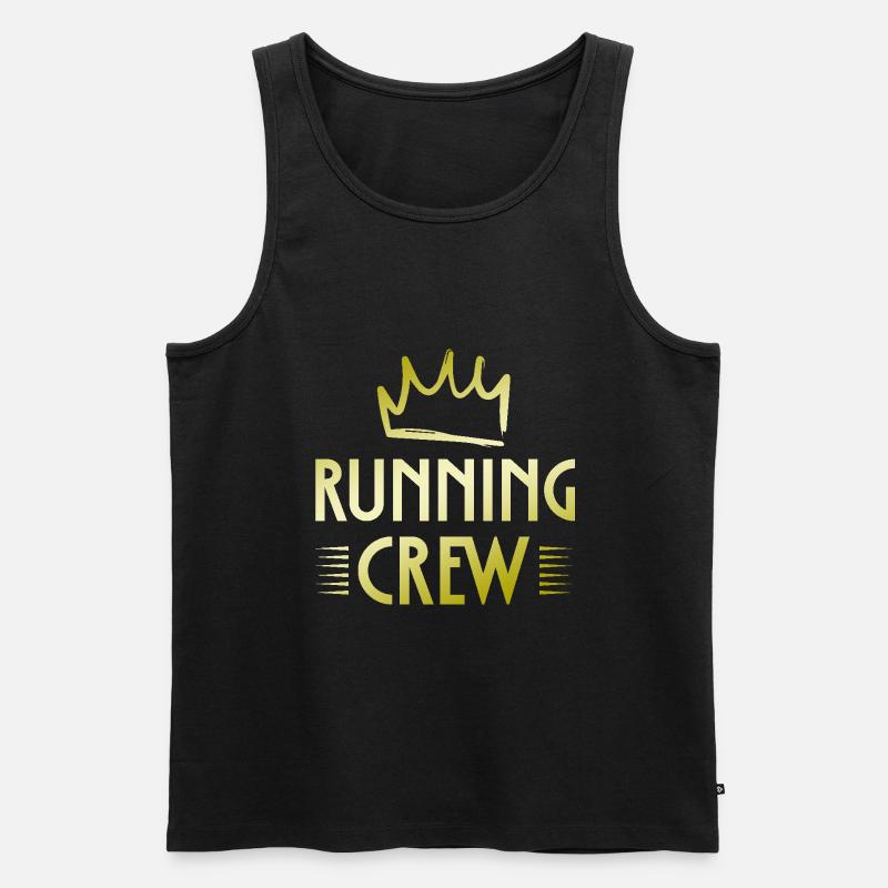 Running Crew - Männer Premium Bio Tank Top - Schwarz