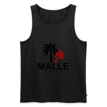 Malle 2025 - Débardeur bio Premium Homme - noir - Devant - Michal (187cm)