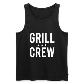 Grill Crew - Men's Premium Organic Tank Top - black - Front - Michal (187cm)
