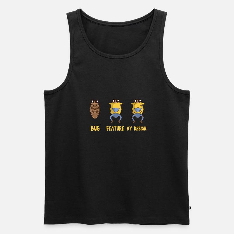 Programmer: Bug Feature By Design - Männer Premium Bio Tank Top - Schwarz