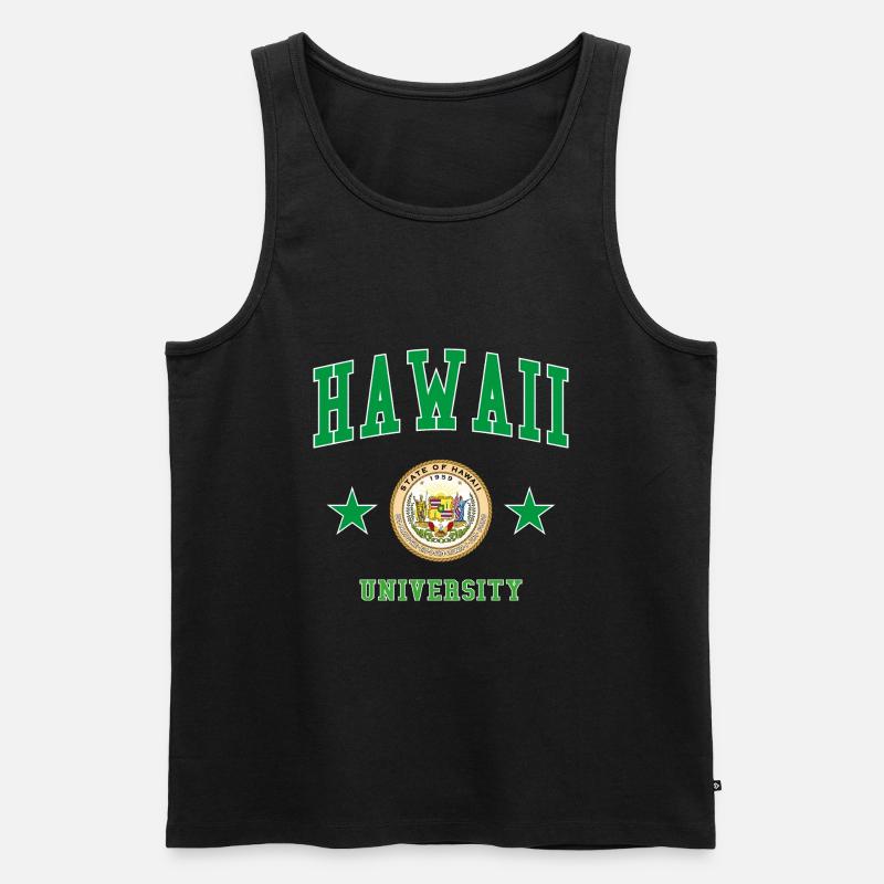 Hawaii University - Männer Premium Bio Tank Top - Schwarz