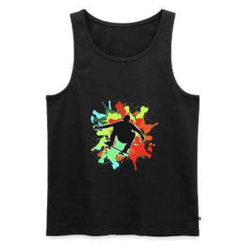 Skateboard Freestyle - Männer Premium Bio Tank Top - Schwarz - Vorne - Michal (187cm)