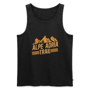 Traversée des Alpes Alpe Adria Trail Ferwanderweg - Débardeur bio Premium Homme - noir - Devant - Michal (187cm)