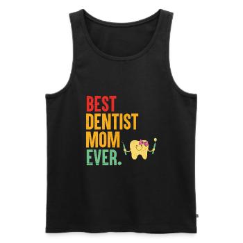 Beste Zahnarztmutter aller Zeiten Zahnmedizin Mutter Dent - Männer Premium Bio Tank Top - Schwarz - Vorne - AI Model Male 178 light (178cm)