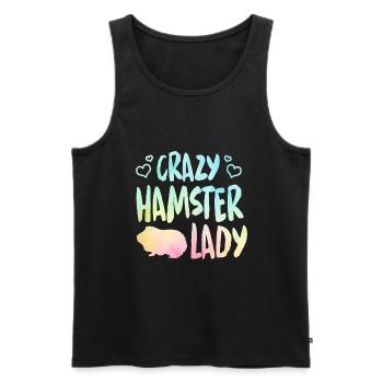Crazy Hamster Lady Hamster Pet Animal Lover Hamste - Männer Premium Bio Tank Top - Schwarz - Vorne - Michal (187cm)