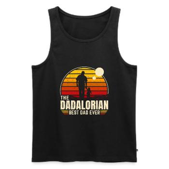 The Dadalorian Mando - Sunset - Best Dad! - Men's Premium Organic Tank Top - black - Front - Michal (187cm)