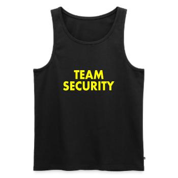 Team security - Men's Premium Organic Tank Top - black - Front - AI Model Male 178 light (178cm)
