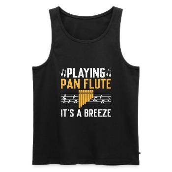 Pan Flute Player Pan Flutist Marching Band Music I - Men's Premium Organic Tank Top - black - Front - Michal (187cm)