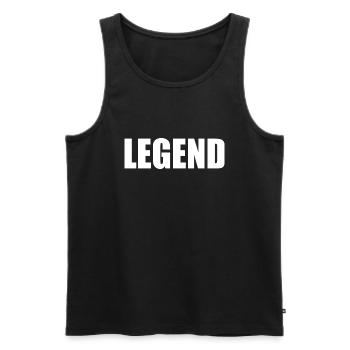 Legend - Männer Premium Bio Tank Top - Schwarz - Vorne - AI Model Male 178 light (178cm)