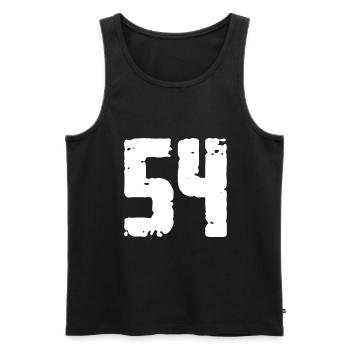 54 Nombre Vintage - Débardeur bio Premium Homme - noir - Devant - Michal (187cm)