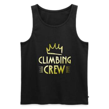 Climbing Crew - Men's Premium Organic Tank Top - black - Front - Michal (187cm)