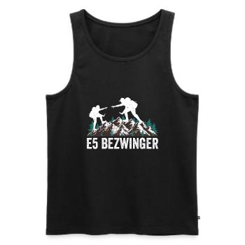 Alpenüberquerung Oberstdorf Meran E5 Fernwanderweg - Männer Premium Bio Tank Top - Schwarz - Vorne - Michal (187cm)