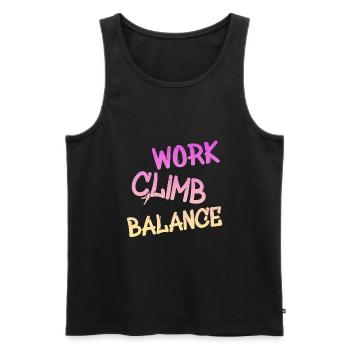 Klettern - Männer Premium Bio Tank Top - Schwarz - Vorne - AI Model Male 178 light (178cm)