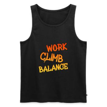 Klettern, Kletterer, Climb - Männer Premium Bio Tank Top - Schwarz - Vorne - AI Model Male 178 light (178cm)