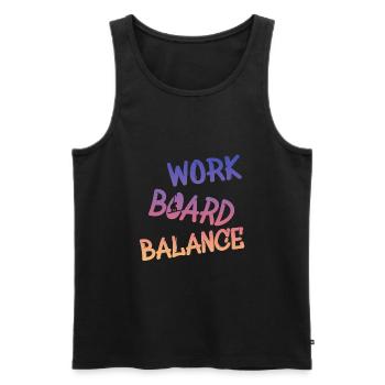 Snowboard, Work Board Balance - Männer Premium Bio Tank Top - Schwarz - Vorne - AI Model Male 178 light (178cm)