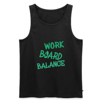 Snowboard, Work Board Balance - Männer Premium Bio Tank Top - Schwarz - Vorne - AI Model Male 178 light (178cm)