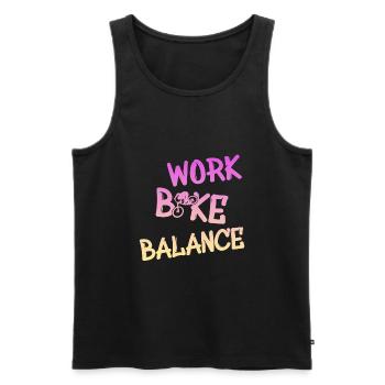 work bike balance bike biker - Männer Premium Bio Tank Top - Schwarz - Vorne - Michal (187cm)