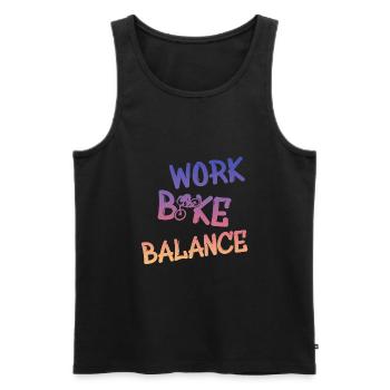 Biken Fahrrad Bike - Männer Premium Bio Tank Top - Schwarz - Vorne - Michal (187cm)