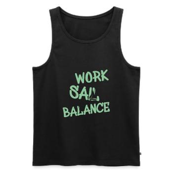 Work Sail Balance - Männer Premium Bio Tank Top - Schwarz - Vorne - Michal (187cm)