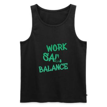 Segeldesign Segelboot Sailing - Männer Premium Bio Tank Top - Schwarz - Vorne - Michal (187cm)