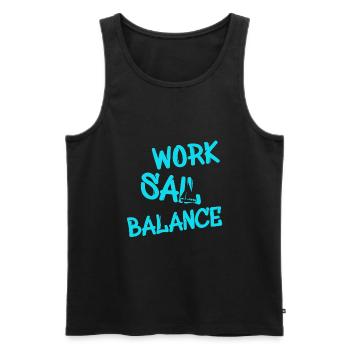 Segeln Segelboot Sailing Segler Sailer - Männer Premium Bio Tank Top - Schwarz - Vorne - Michal (187cm)