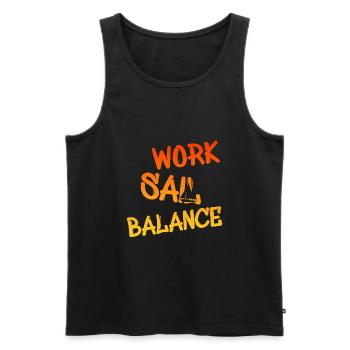 work sail balance - Männer Premium Bio Tank Top - Schwarz - Vorne - Michal (187cm)