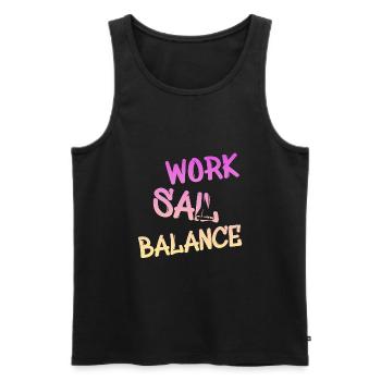 Sailing - Männer Premium Bio Tank Top - Schwarz - Vorne - Michal (187cm)