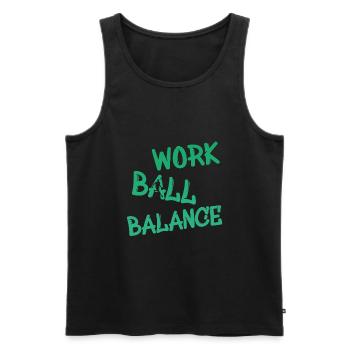 Basketball - Männer Premium Bio Tank Top - Schwarz - Vorne - Michal (187cm)