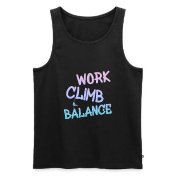 Kletter Klettersteig Kletterer Climbing - Männer Premium Bio Tank Top - Schwarz - Vorne - AI Model Male 178 light (178cm)