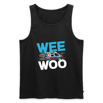 Wee Woo Ambulancier Ambulanciers Paramédicaux EMS Paramedic - Débardeur bio Premium Homme - noir - Devant - Michal (187cm)
