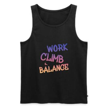Klettern - Männer Premium Bio Tank Top - Schwarz - Vorne - Michal (187cm)
