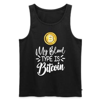 Bitcoin BTC Crypto Blockchain Coin Exchange Coin - Men's Premium Organic Tank Top - black - Front - Michal (187cm)