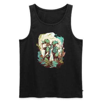 The little explorers - Men's Premium Organic Tank Top - black - Front - AI Model Male 178 light (178cm)